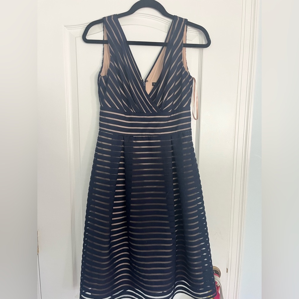 Navy striped dress